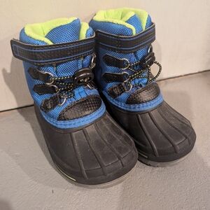 Wonder Nation Blue and Black Kids Snow Boots